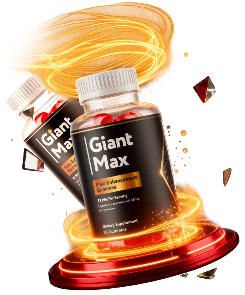 Giant Max premium dark glass single bottle — America's natural male vitality supplement with gold label — official USA product