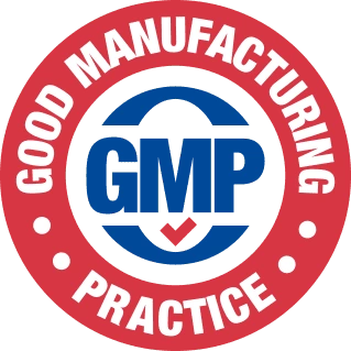 GMP Good Manufacturing Practice certification badge — Giant Max production meets highest supplement quality standards