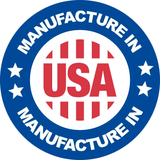 Made in USA badge — Giant Max male vitality supplement manufactured entirely in America from sourcing to bottling